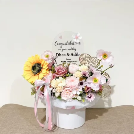 Bloom Box Akrilik Ucapan Wedding Bone