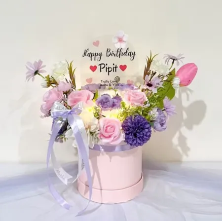 Bloom Box Akrilik Ucapan Ulang Tahun Bone